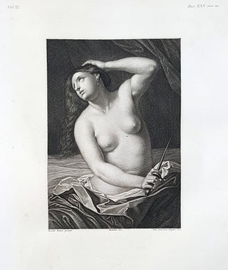 Item #30280 Lucrezia. Etching from a Painting by Guido Reni. Cav. Lasinio, Lorenzo Metalli