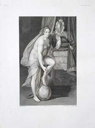 Item #30286 La geometria. Etching from a Painting by Francesco de Rossi (Salviati). Vincenzo...