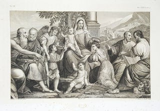 Item #30290 La Vergine col Bambino. Etching from a Painting by Jacopo Palma il Seniore. Gerolamo...