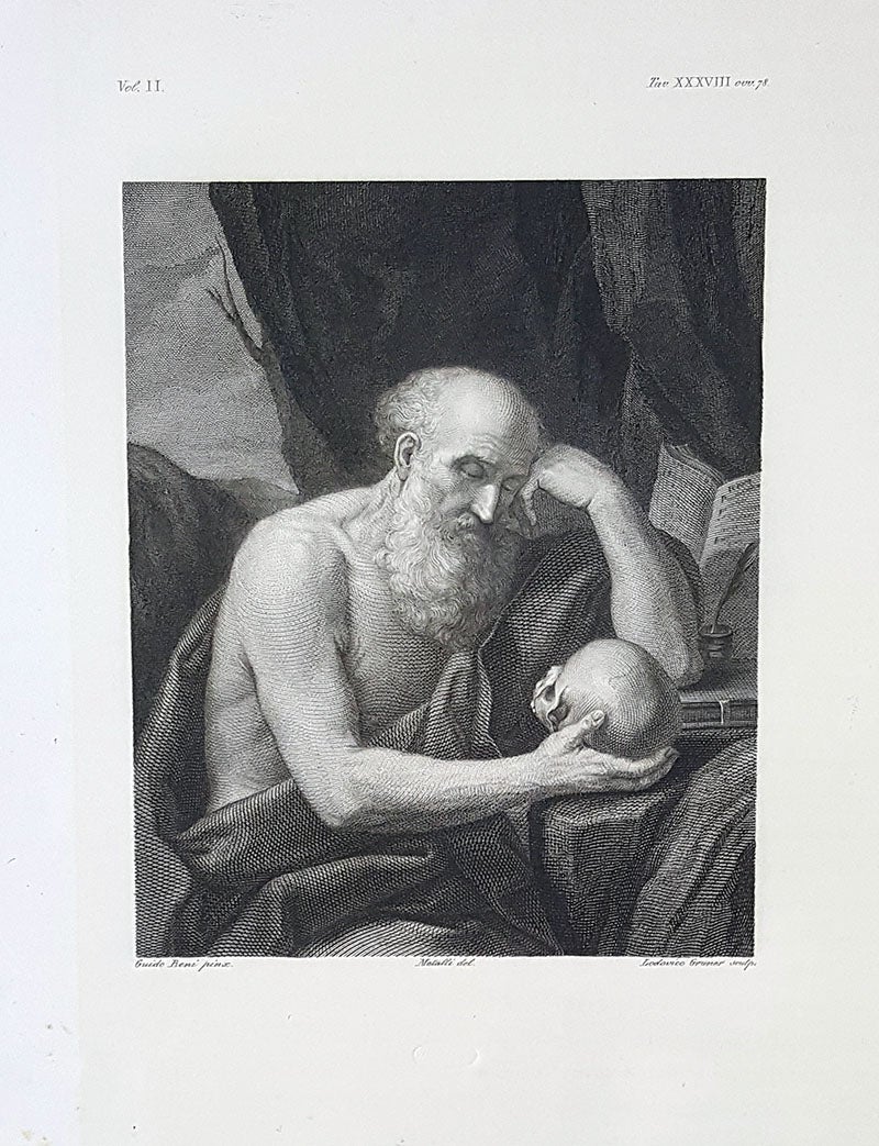 S. Girolamo. Etching from a Painting by Guido Reni | Ludovico Gruner ...
