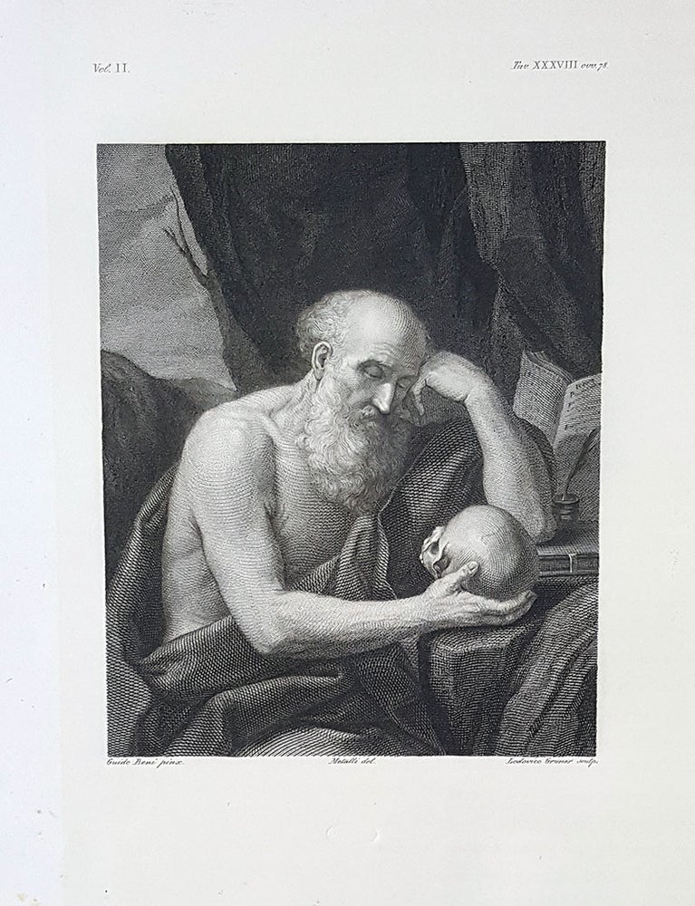 Item #30291 S. Girolamo. Etching from a Painting by Guido Reni. Ludovico Gruner, Lorenzo Metalli.