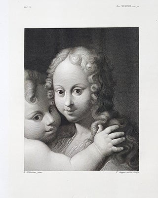 Item #30292 Teste di putti. Etching from a Painting by Bartolommeo Schidone o Schedone. Tommaso...