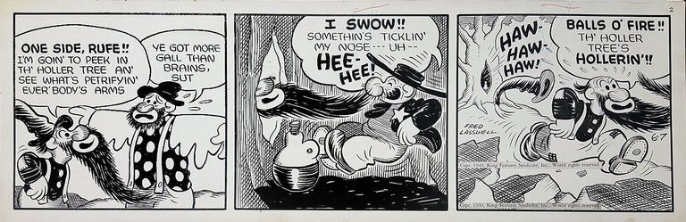 Item #30334 Fred Lasswell Barney Google and Snuffy Smith Daily Comic Strip Original Art Dated 6-7-49. Fred Lasswell.