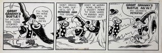 Item #30335 Fred Lasswell Barney Google and Snuffy Smith Daily Comic Strip Original Art Dated...