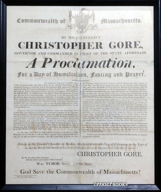 Item #30344 A Proclamation, for a Day of Humiliation, Fasting and Prayer Broadside by Governor...
