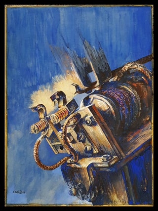 Item #30360 Heavy Duty Resistance Welder Original Gouache Painting. Lili Rethi