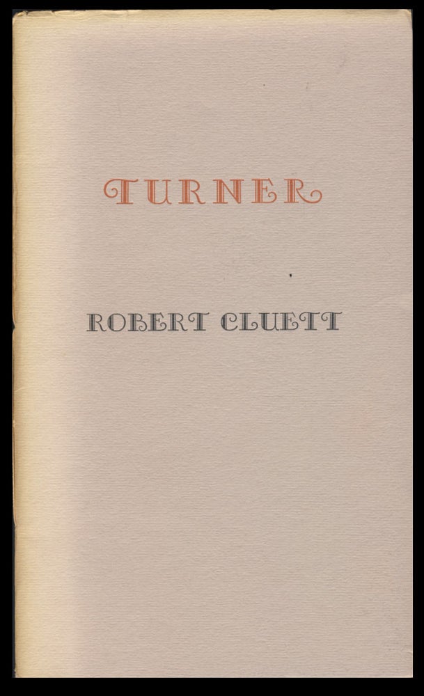 Item #30423 Turner. (With Autograph Letter Signed). Robert Cluett.