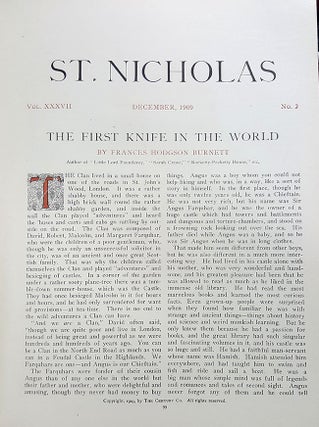 The First Knife in the World in St. Nicholas: An Illustrated Magazine for Young Folks Volume XXXVII, November, 1909, to April, 1910. (Also Includes May to October 1910).