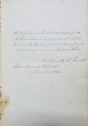 Civil War Era Autograph Book Belonging to a Student of the Albany State Normal School (Now SUNY Albany).