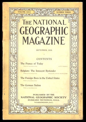 Item #30579 The National Geographic Magazine September, 1914. Gilbert A. Grosvenor, ed