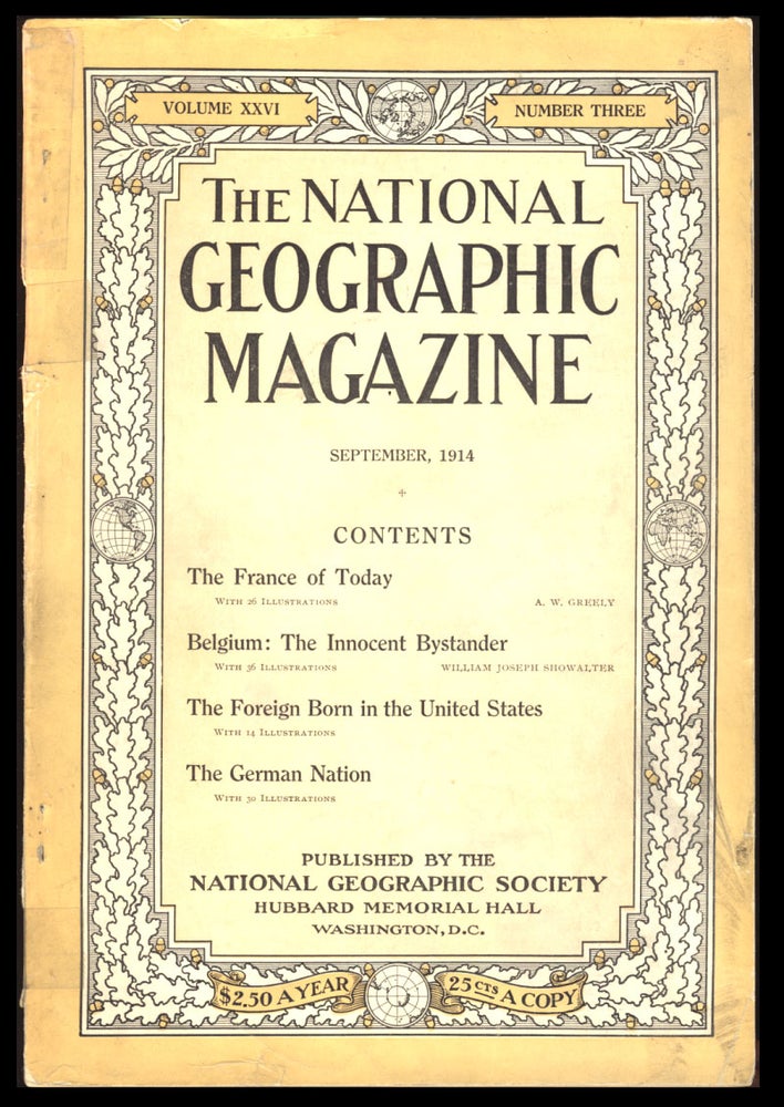Item #30579 The National Geographic Magazine September, 1914. Gilbert A. Grosvenor, ed.