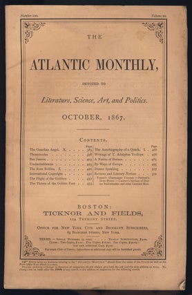 Item #30589 International Copyright in The Atlantic Monthly October 1867. James Parton