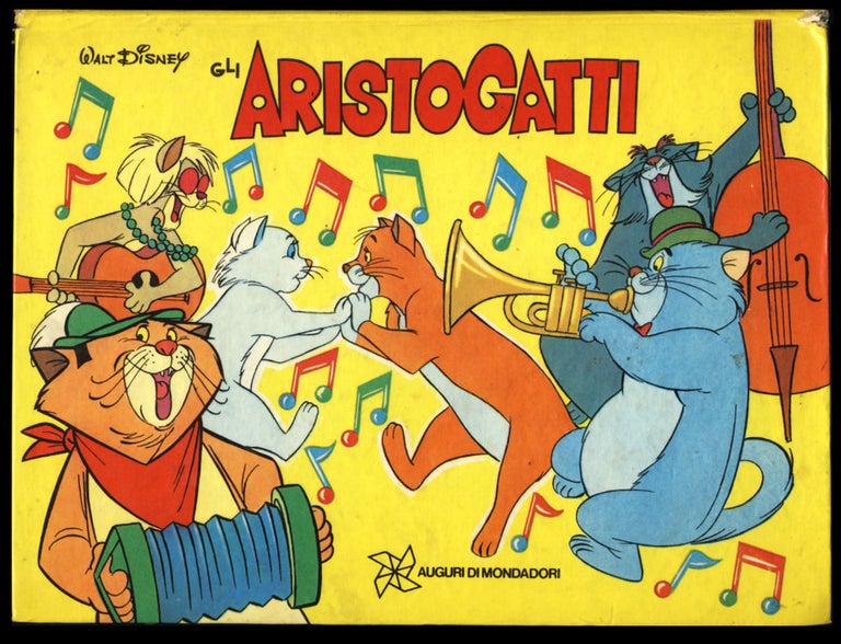 Item #30719 Gli aristogatti. (The Aristocats Italian Edition Pop-Up Book.). Walt Disney.