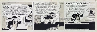 Item #30802 Fred Lasswell Barney Google and Snuffy Smith Daily Comic Strip Original Art Dated...