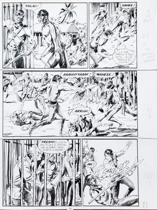 Item #31112 Gallieno Ferri Zagor #426 Page 71 Original Comic Art. Gallieno Ferri