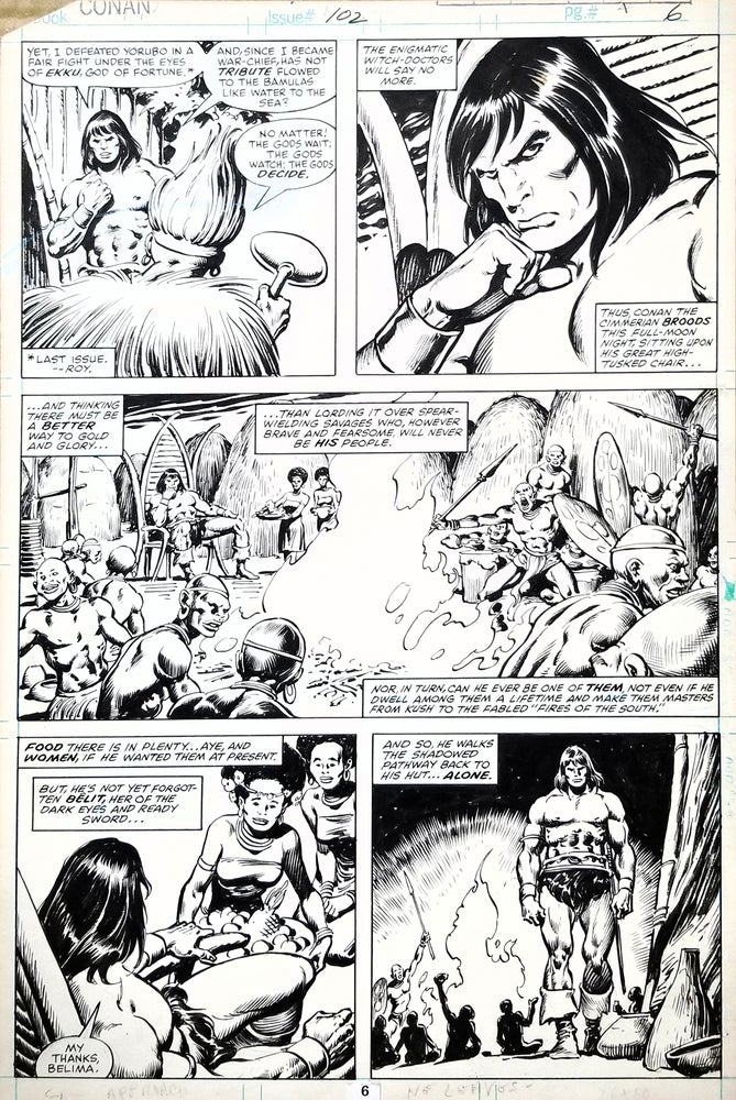Item #31141 John Buscema Conan the Barbarian #102 Page 6 Original Comic Art. John Buscema.