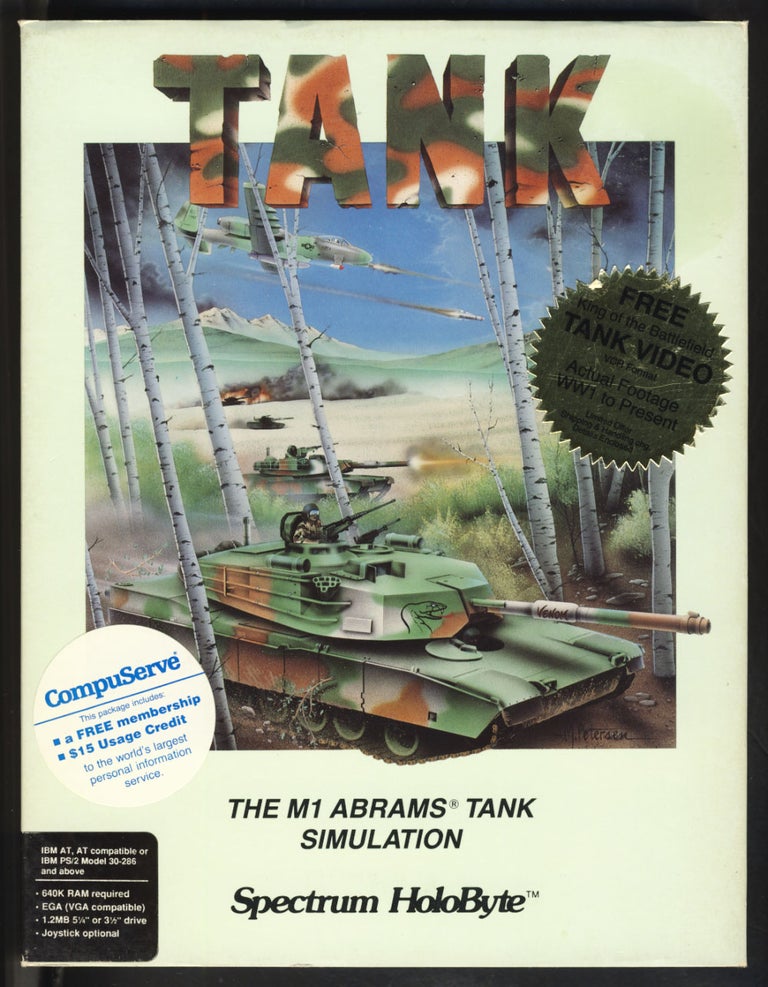 Item #31162 Tank: The M1 Abrams Tank Simulation. (PC Big Box Version). Spectrum Holobyte.