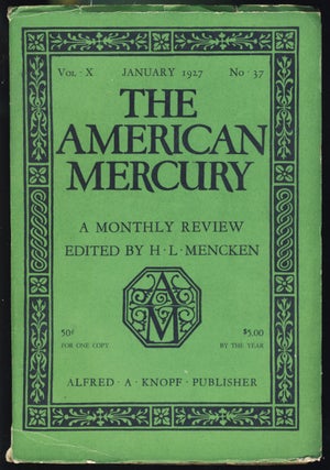 Item #31184 Black Child in The American Mercury January 1927. Winifred Sanford