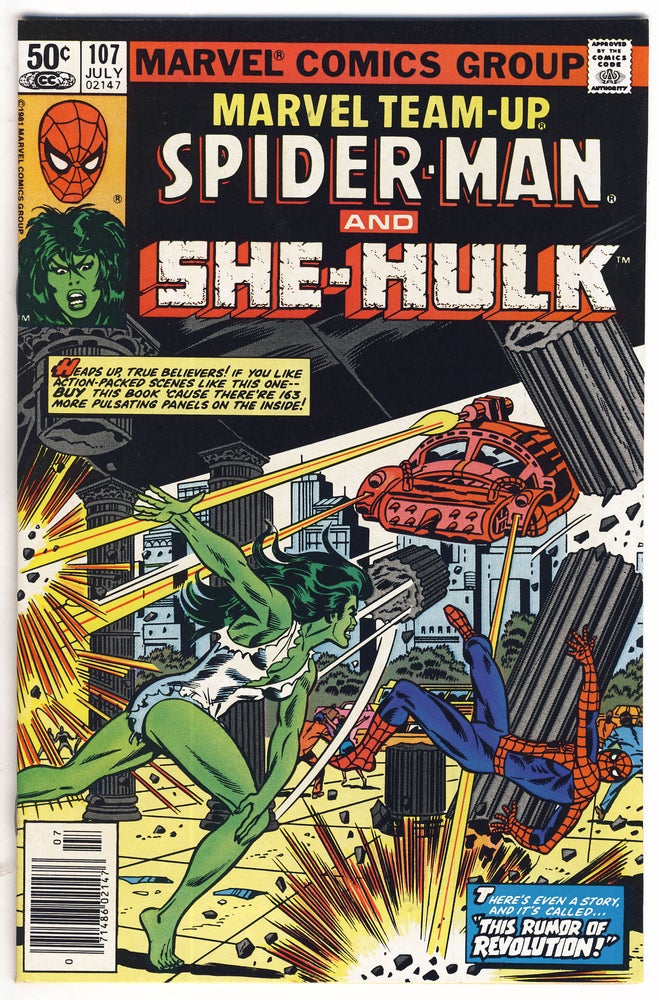 Item #31432 Marvel Team-Up Starring Spider-Man and the She-Hulk No. 107. Tom DeFalco, Herb Trimpe.