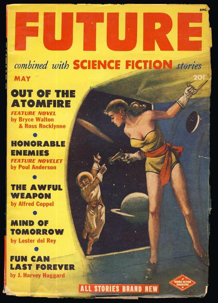 Item #31588 Out of the Atomfire in Future Science Fiction May 1951. Bryce Walton, Ross Rocklynne.