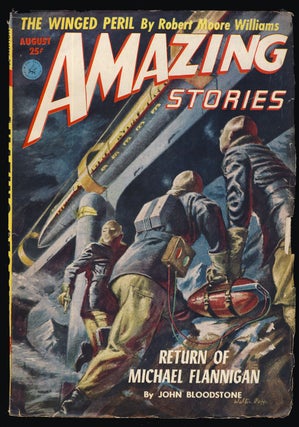 Item #31675 The Return of Michael Flannigan in Amazing Stories August 1952. John Bloodstone