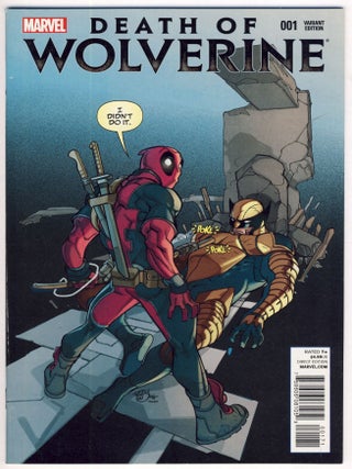 Death of Wolverine #1 Double Variant Cover. (Canadian Cover + Pasqual Ferry Deadpool/Wolverine Cover).