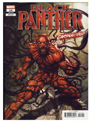 Set of 4 Carnage Red Marvel Variant Edition Covers. (Captain America #12, Guardians of the Galaxy #7, Avengers #21, Black Panther #14).