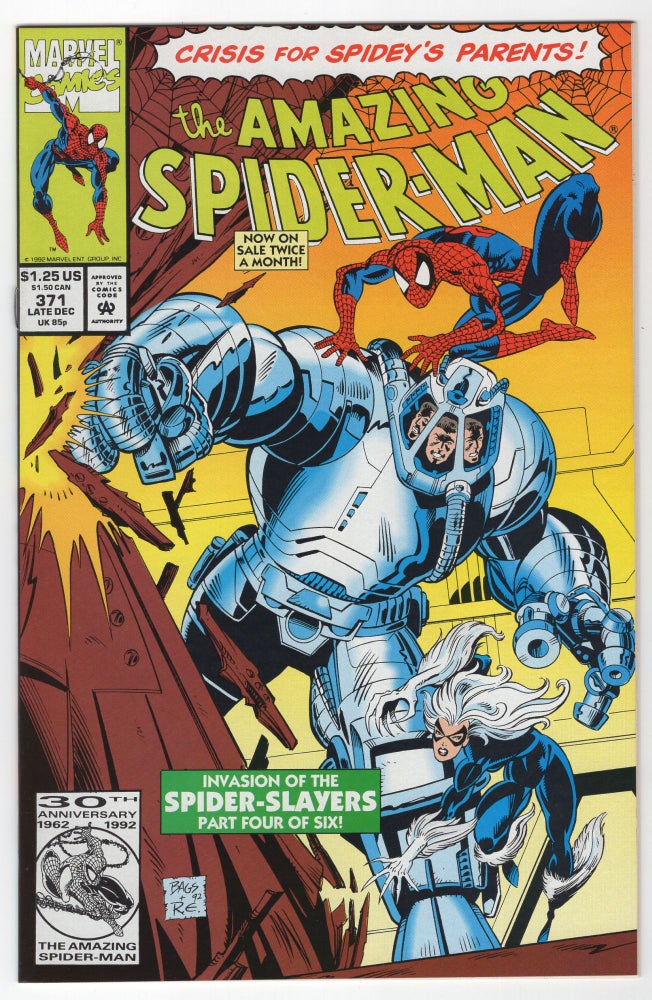 Item #31956 The Amazing Spider-Man #371. David Michelinie, Mark Bagley.