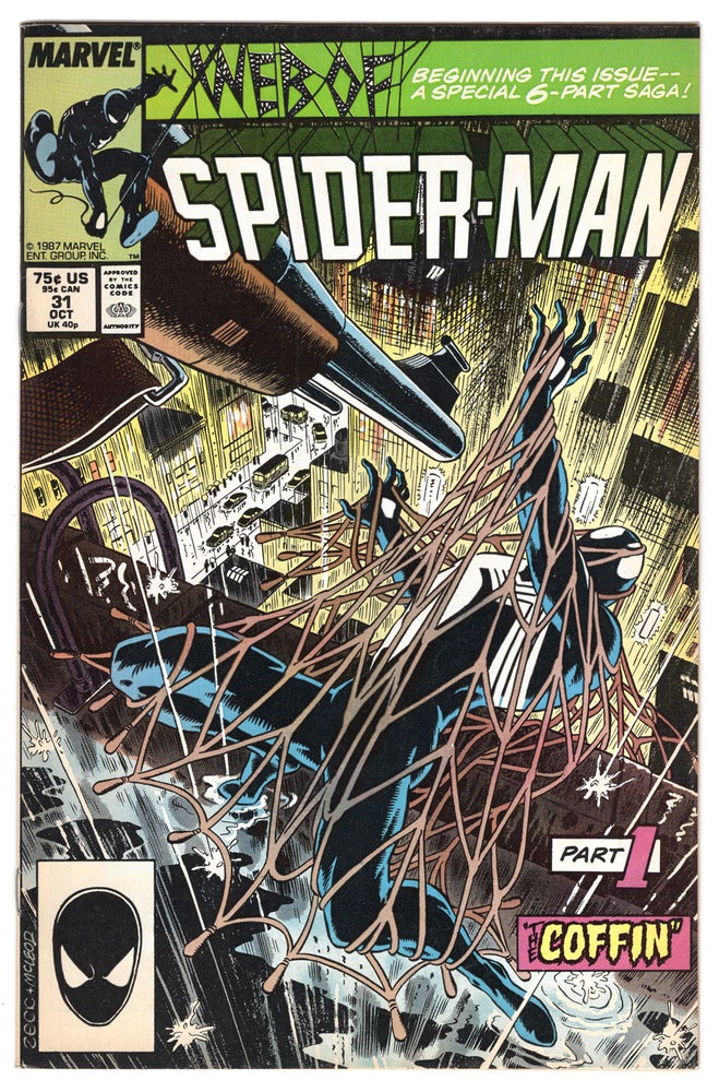 Item #32144 Web of Spider-Man #31. DeMatteis J. M., Mike Zeck.