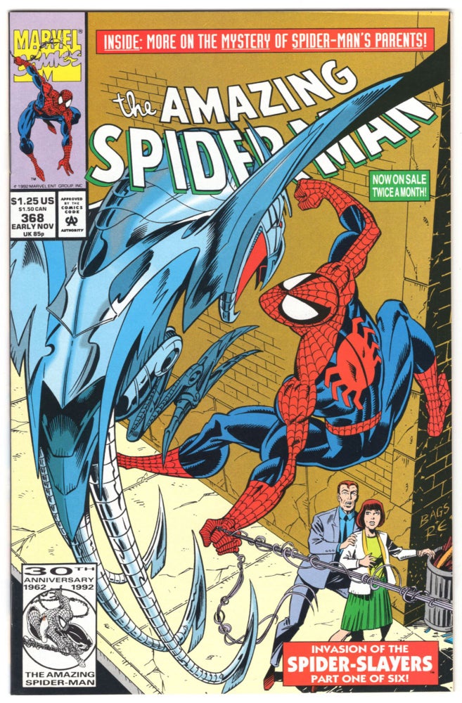 Item #32304 The Amazing Spider-Man #368. David Michelinie, Mark Bagley.