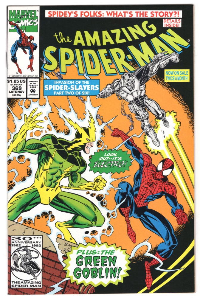 Item #32305 The Amazing Spider-Man #369. David Michelinie, Mark Bagley.