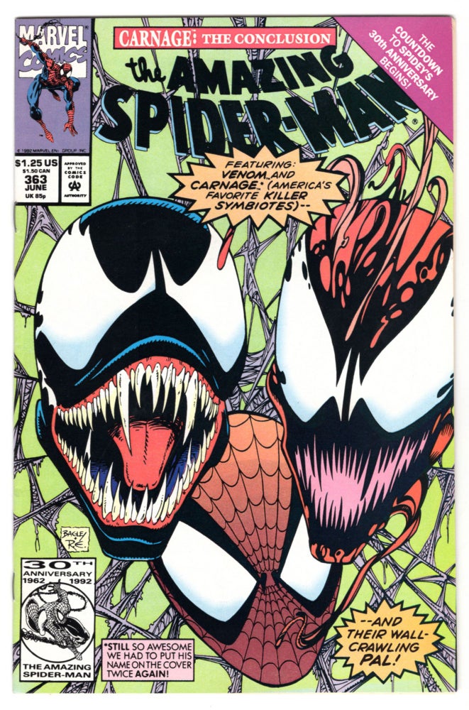 Item #32309 The Amazing Spider-Man #363. David Michelinie, Mark Bagley.