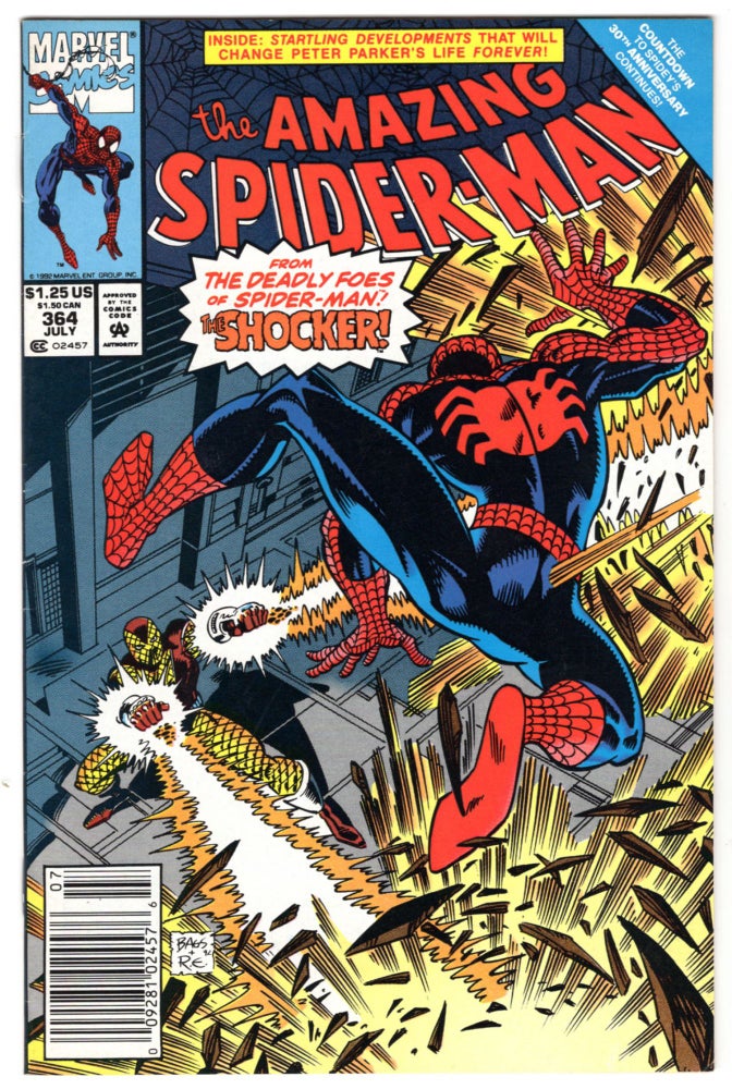 Item #32311 The Amazing Spider-Man #364. David Michelinie, Mark Bagley.
