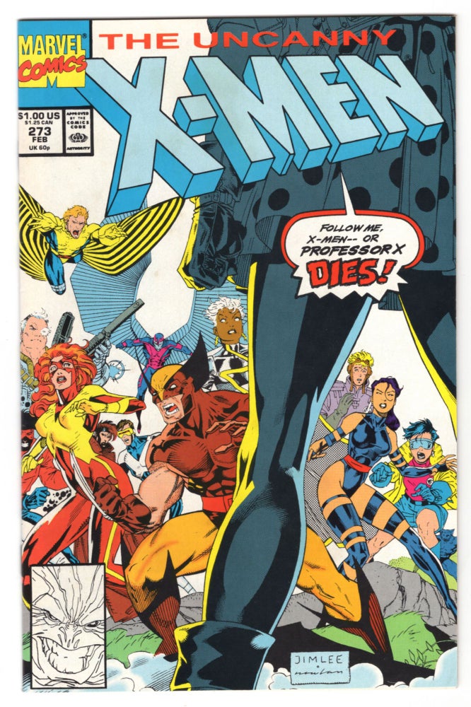 Item #32363 The Uncanny X-Men #273. Chris Claremont, Jim Lee.