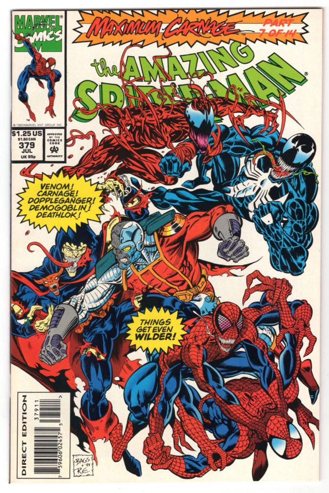 Item #32373 The Amazing Spider-Man #379. David Michelinie, Mark Bagley.