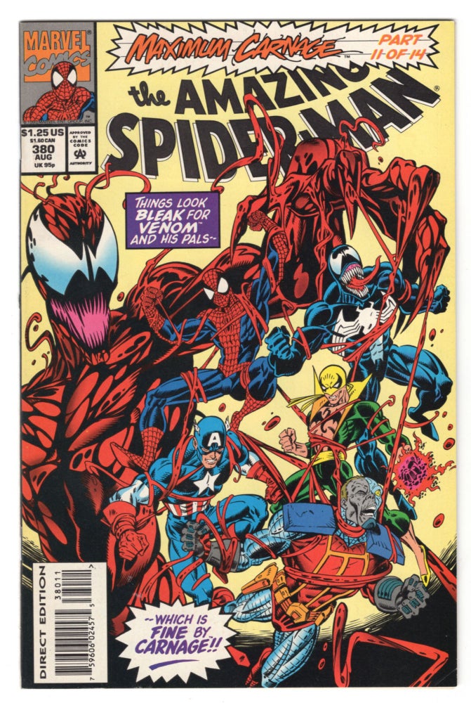 Item #32376 The Amazing Spider-Man #380. David Michelinie, Mark Bagley.