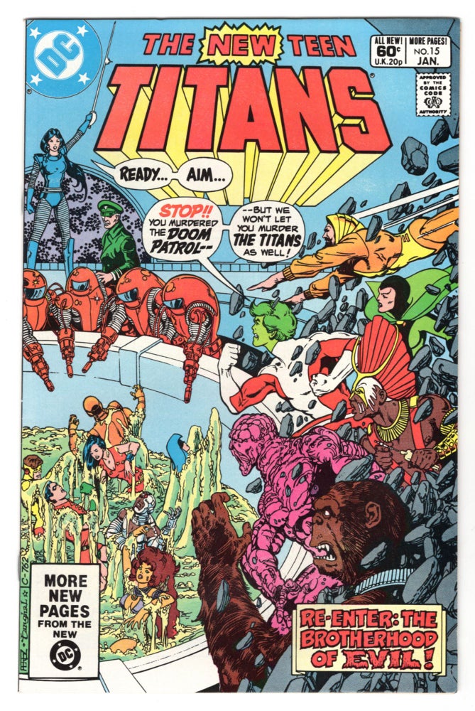 Item #32391 The New Teen Titans #15. Marv Wolfman, George Perez.