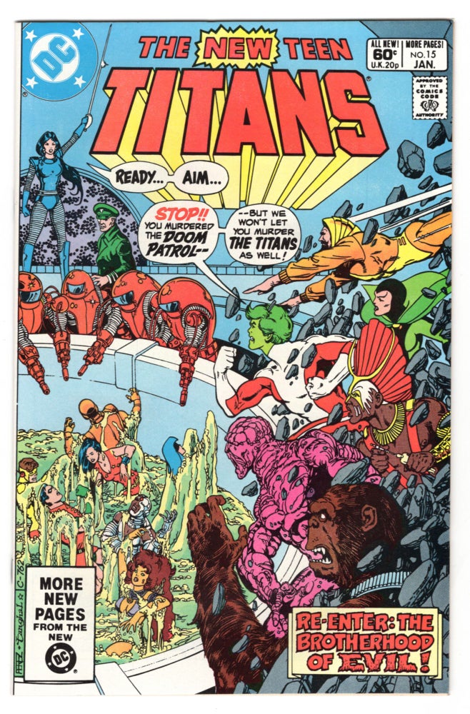 Item #32392 The New Teen Titans #15. Marv Wolfman, George Perez.