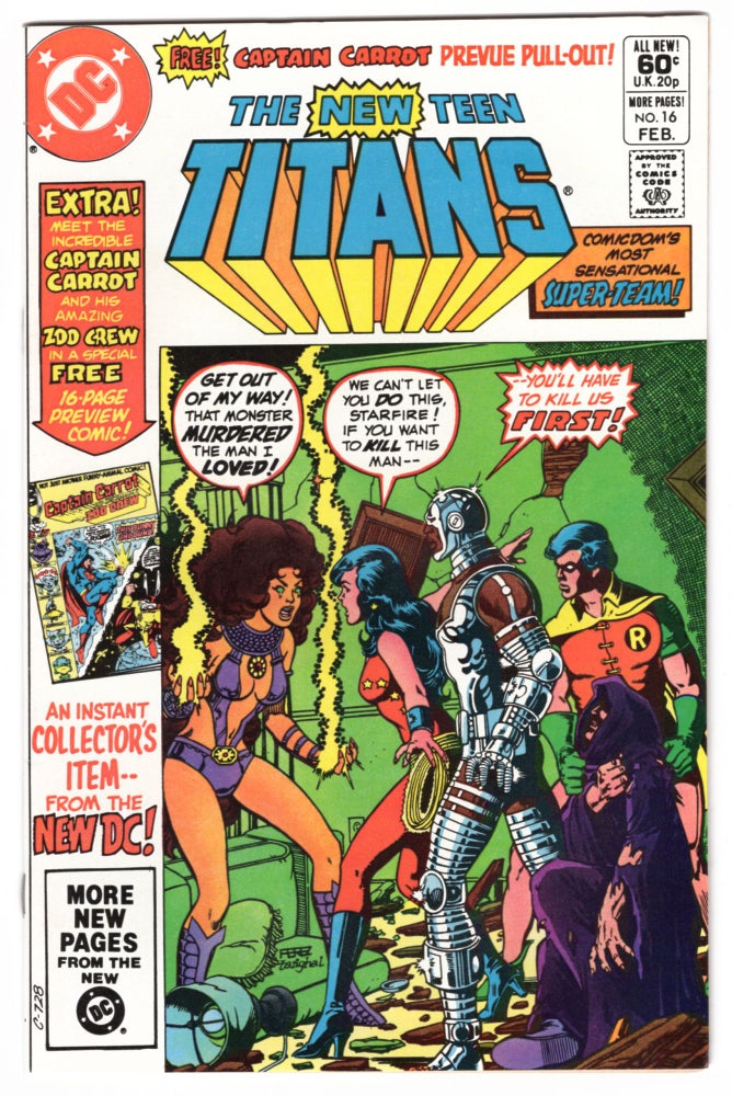 Item #32395 The New Teen Titans #16. Marv Wolfman, George Perez.