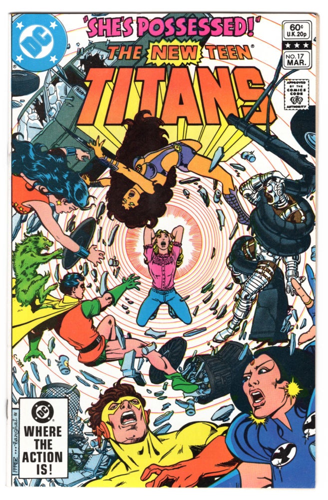 Item #32397 The New Teen Titans #17. Marv Wolfman, George Perez.