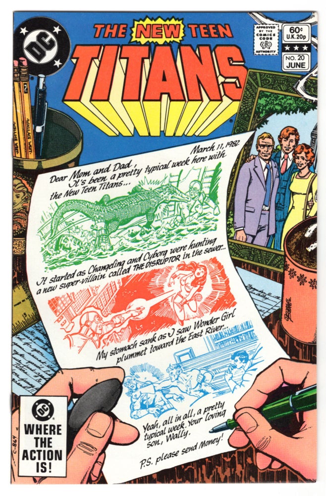Item #32402 The New Teen Titans #20. Marv Wolfman, George Perez.