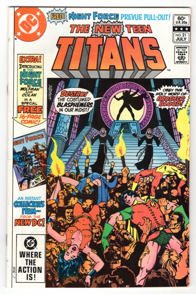 Item #32404 The New Teen Titans #21. Marv Wolfman, George Perez.
