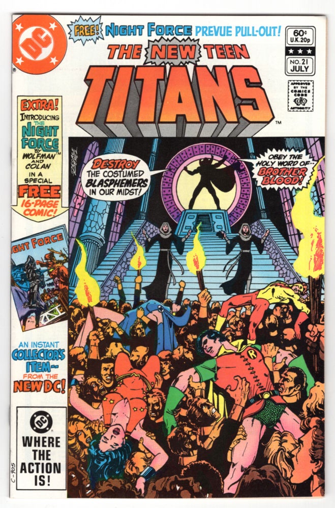 Item #32405 The New Teen Titans #21. Marv Wolfman, George Perez.