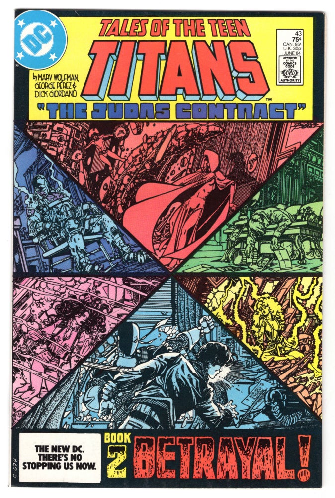 Item #32422 The New Teen Titans #43. Marv Wolfman, George Perez.