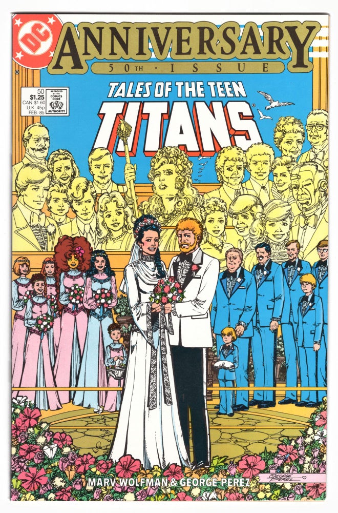 Item #32424 The New Teen Titans #50. Marv Wolfman, George Perez.