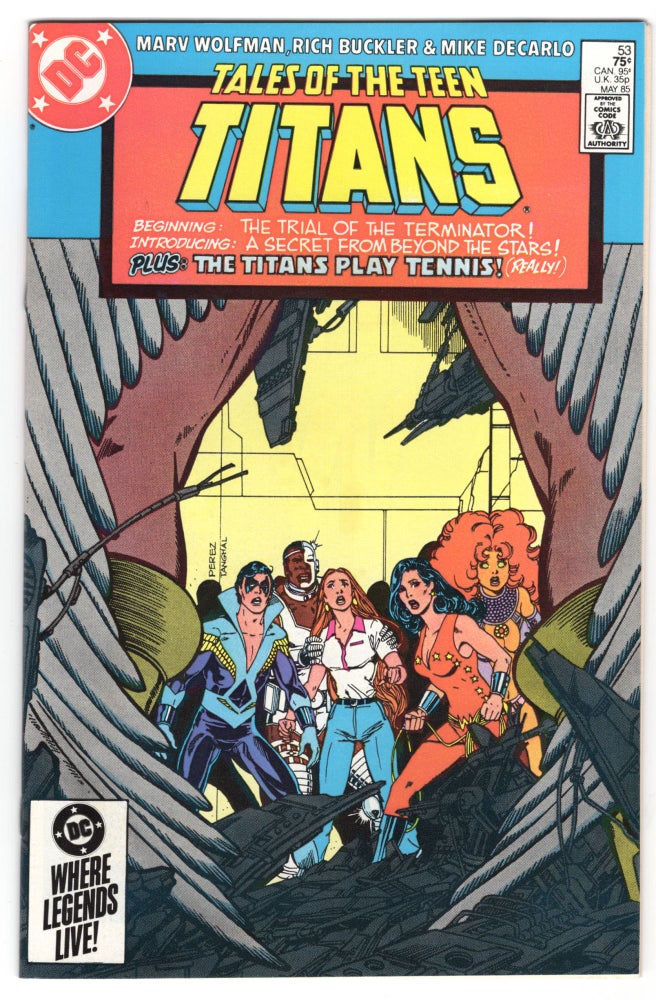Item #32425 The New Teen Titans #53. Marv Wolfman, Rich Buckler.