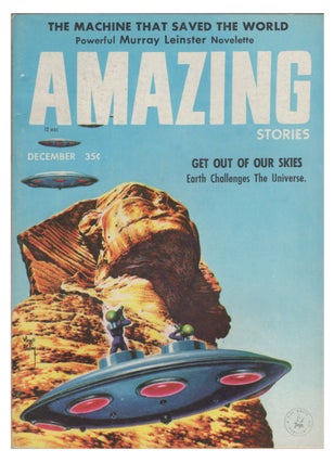 Item #32471 The Machine That Saved the World in Amazing Stories December 1957. Murray Leinster
