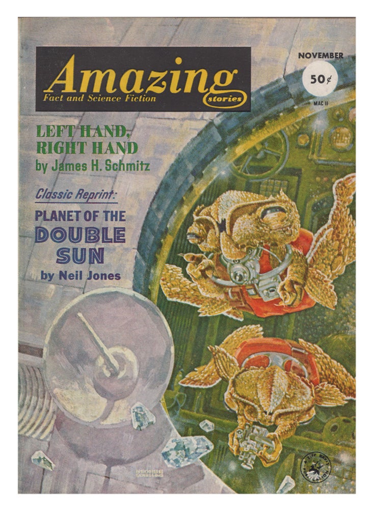 Item #32474 Left Hand, Right Hand in Amazing Stories November 1962. James H. Schmitz.