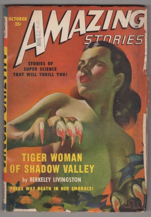 Item #32508 The Green Man in Amazing Stories October 1946. Harold M. Sherman