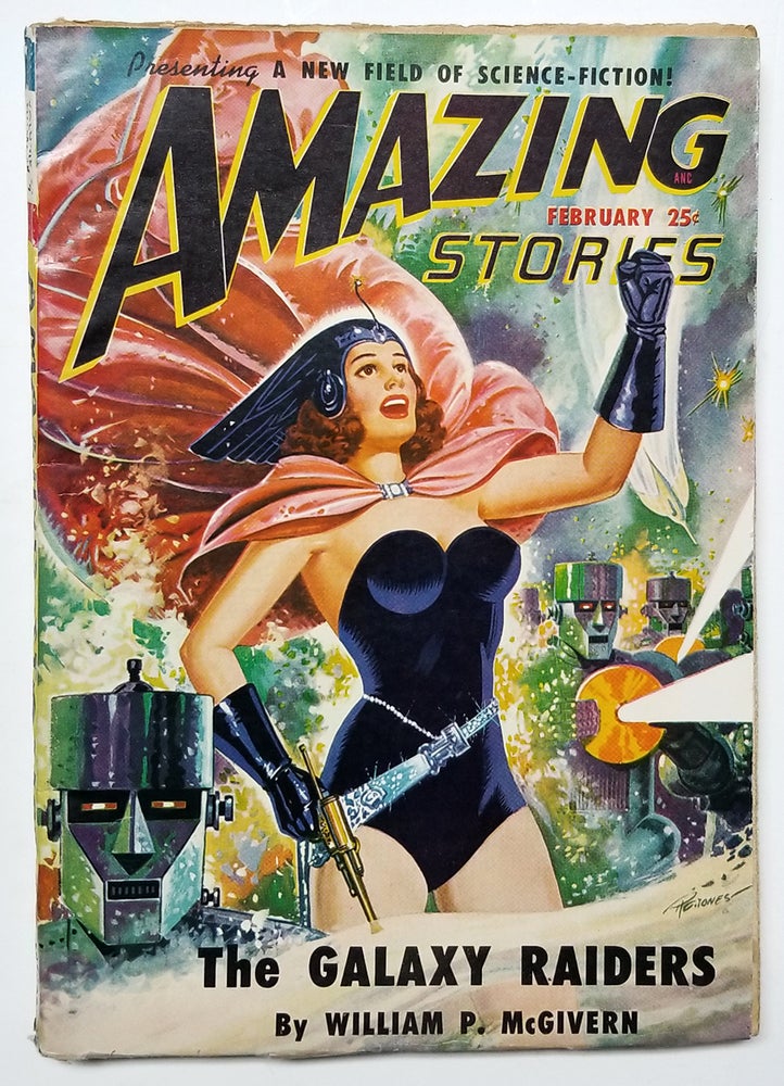 Item #32541 The Galaxy Raiders in Amazing Stories February 1950. William P. McGivern.
